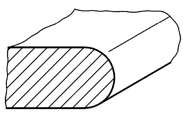 Figura 3 - muchii semicirculare